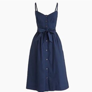 100% Cotton J. Crew Navy button front dress size 6